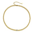 fashion zircon bracelet necklace simple plated 14k gold copper necklacepicture6